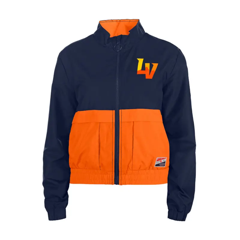Women's New Era Left Chest LV/Aviators Back Navy/Orange Windbreaker Jacket
