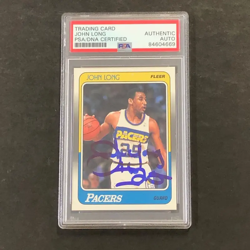 1988-89 Fleer Basketball #56 John Long Signed Card AUTO PSA Slabbed Pacers