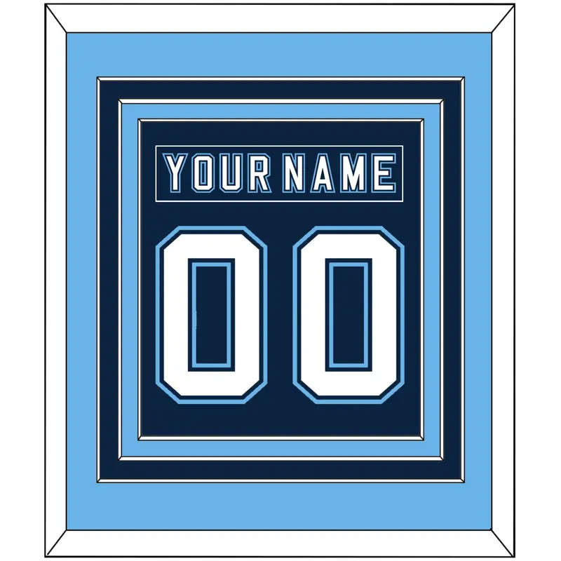 Maine Nameplate & Number (Back) Combined - Road Navy Blue - Triple Mat 3