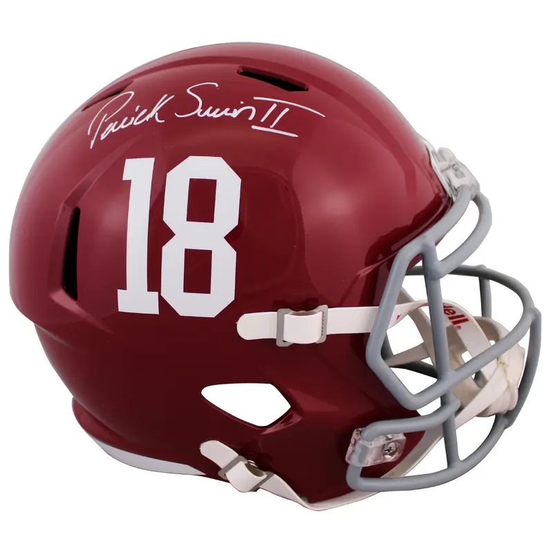 Alabama Patrick Surtain II Signed Full Size Speed Rep Helmet BAS Witnessed