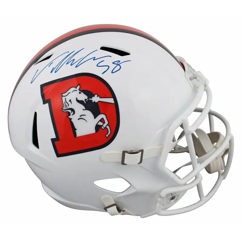 Broncos Von Miller Signed 2023 Alternate Full Size Speed Rep Helmet BAS Witness