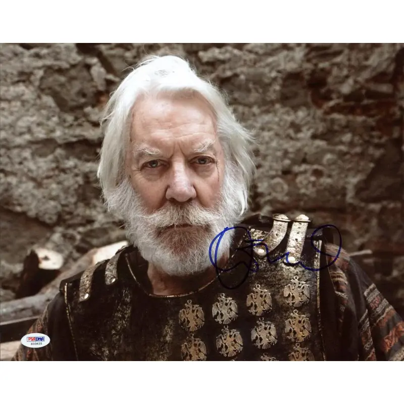 Donald Sutherland The Hunger Games Signed Authentic 11X14 Photo PSA/DNA #S33625