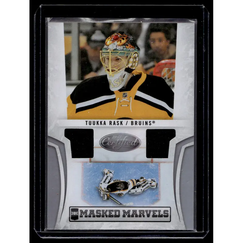 2010-11 Panini Certified - Masked Marvels - Materials - Tuukka Rask #11 /99