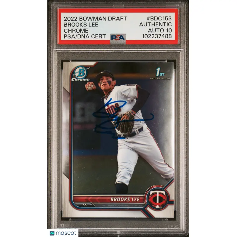 2022 Bowman Draft #BDC153 Brooks Lee PSA A Auto 10