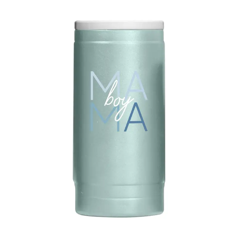 Mothers Day 12oz Boy Mama Cove Powdercoat SlimCan Coolie
