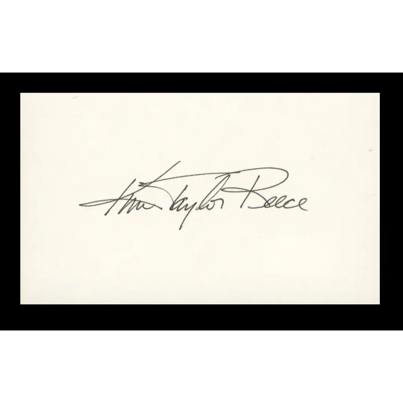 Kim Taylor Reece Artist Authentic Signed 3x5 Index Card Autographed BAS #BP00917