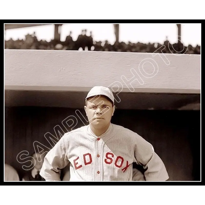 Babe Ruth Colorized 8X10 Photo - Boston Red Sox - 659