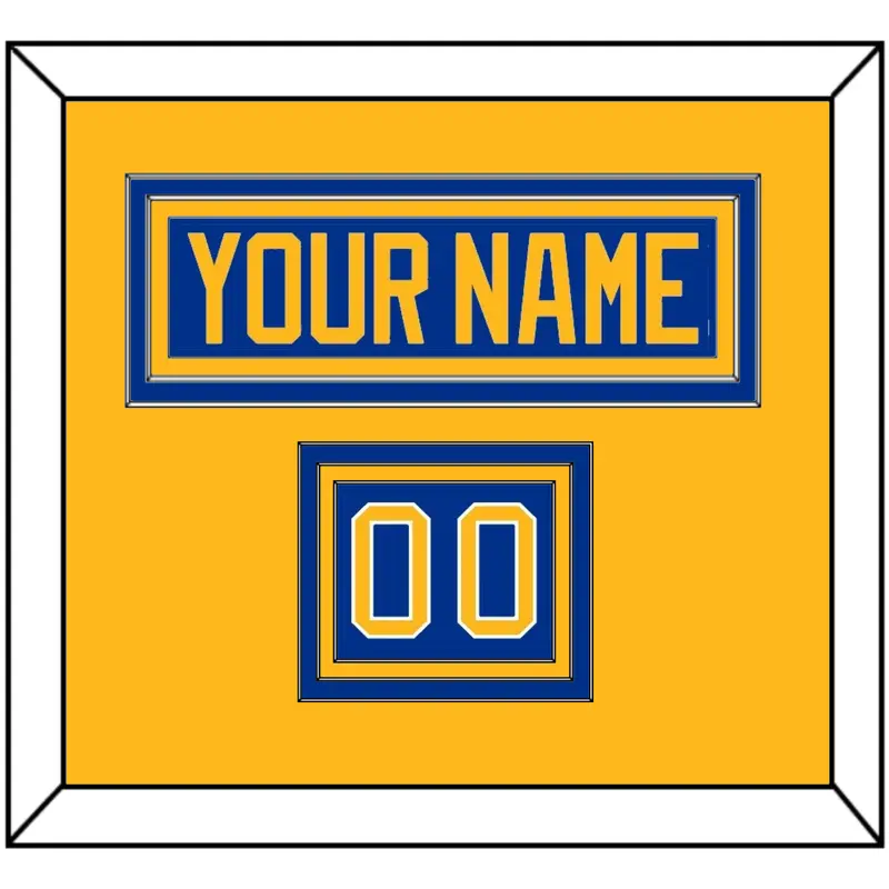 Buffalo Nameplate & Number (Shoulder) - Home Blue - Triple Mat 3