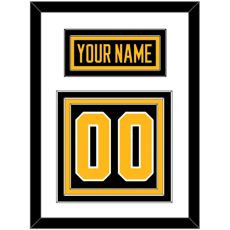 Pittsburgh Nameplate & Number (Back) - Alternate Black - Triple Mat 1