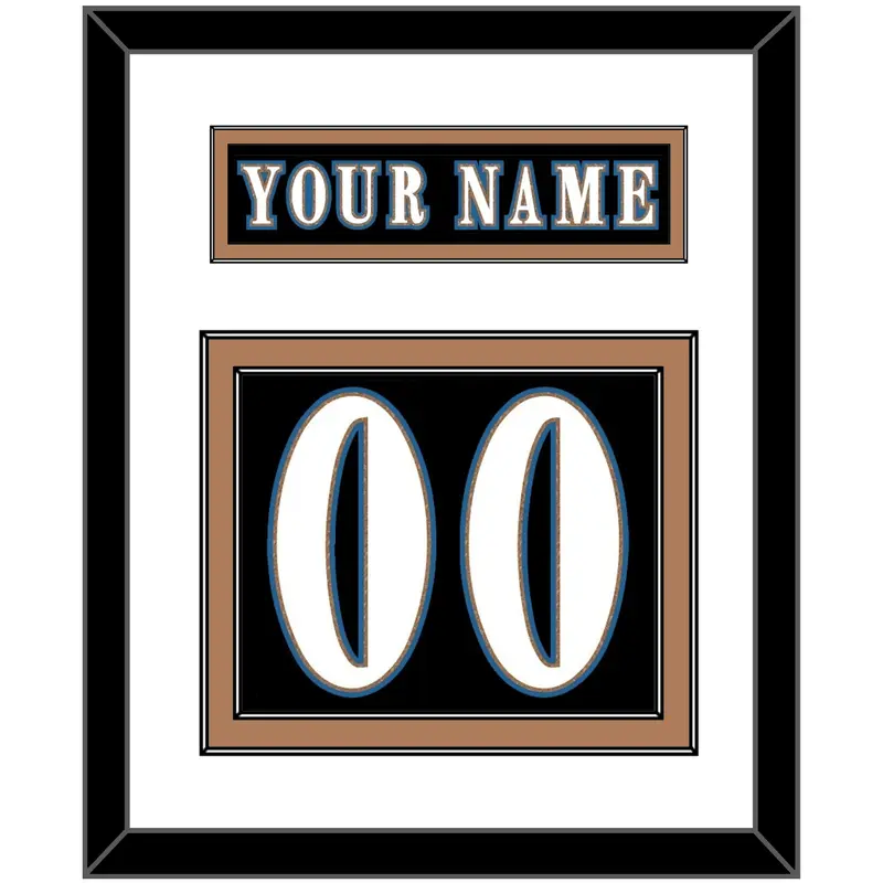 Washington Nameplate & Number (Back) - Alternate Black - Double Mat 2