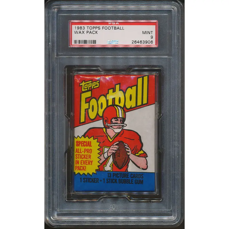 1983 Topps Football Unopened Wax Pack PSA 9