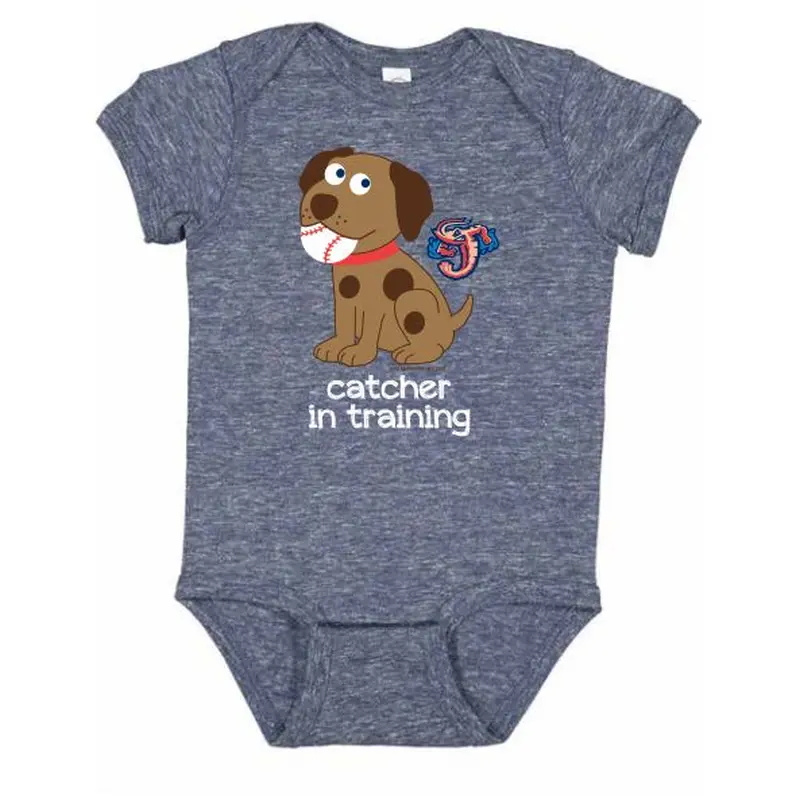 Jacksonville Jumbo Shrimp Soft As A Grape Navy Infant Bodysuit
