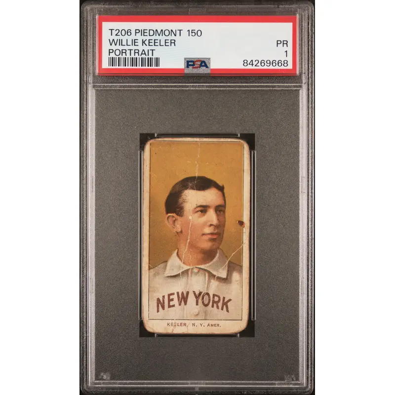 Willie Keeler 1909-11 T206 Piedmont 150 Portrait PSA 1 Poor