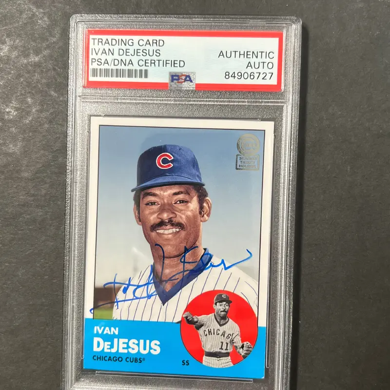 2013 Topps Archives #CUBS-67 Ivan Dejesus Signed Card PSA Slabbed Auto Cubs