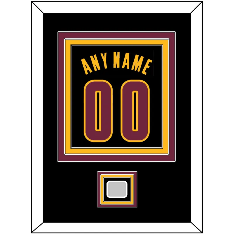 Cleveland Name & Number With Finals Patch - Black Pride (2015-2017) - Triple Mat 2