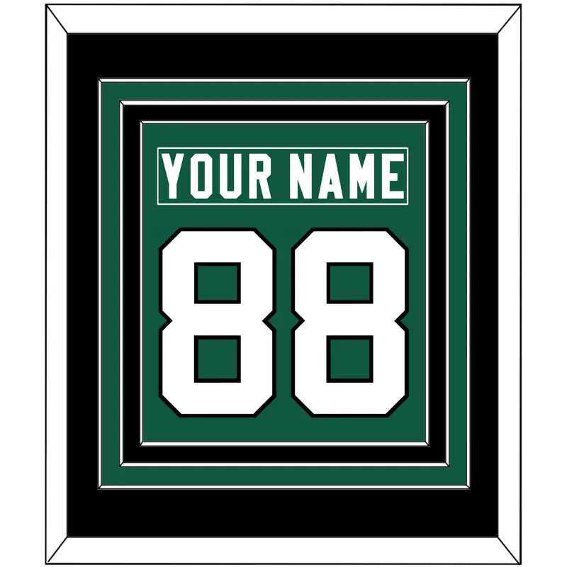 New York Nameplate & Number (Back) Combined - Home Green (2019-2023) - Triple Mat 4