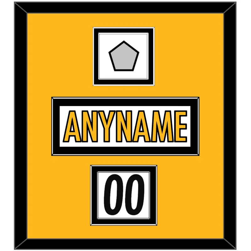 Pittsburgh Nameplate, Number (Shoulder) & Super Bowl Jersey Patch - Road White - Double Mat 4