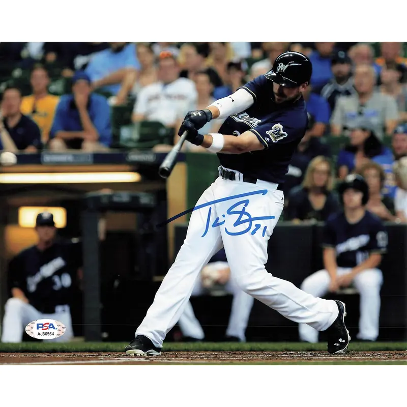 Travis Shaw signed 8x10 photo PSA/DNA Milwaukee Brewers Autographed