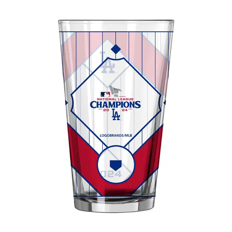 LA Dodgers 2024 National League Champs 16oz Wrap Pint Glass