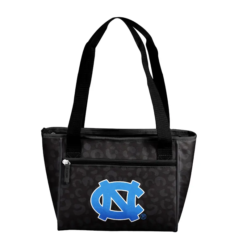 North Carolina Leopard Print 16 Can Cooler Tote