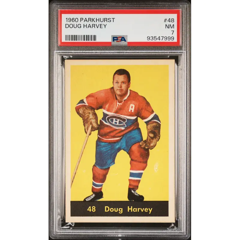 Doug Harvey 1960 Parkhurst Hockey #48 PSA 7 Near Mint