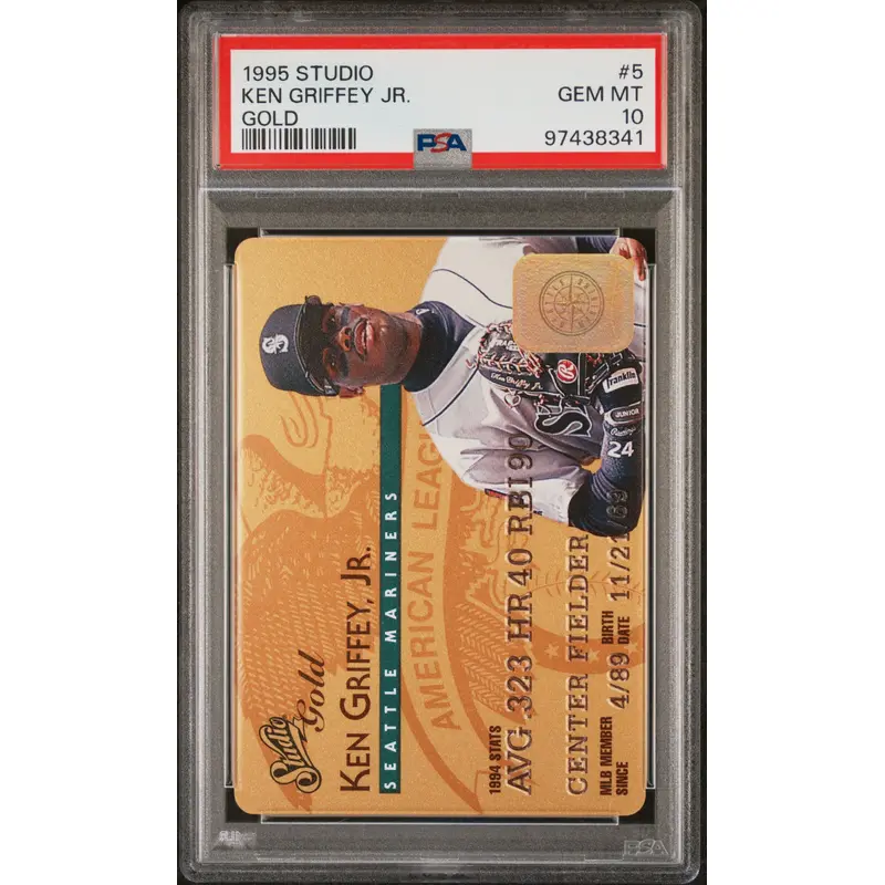 Ken Griffey Jr. 1995 Studio Gold #5 PSA 10 Gem Mint