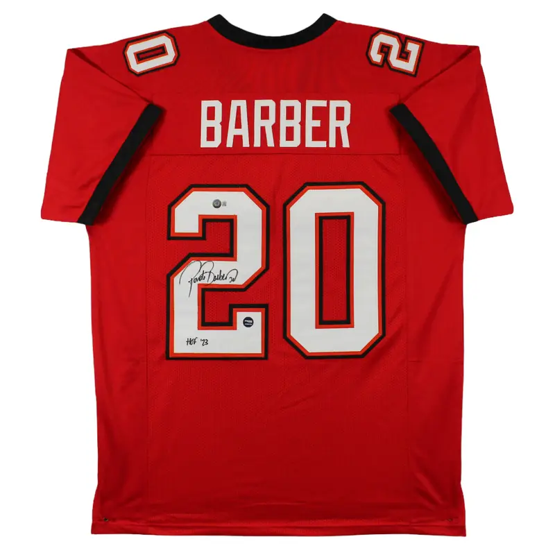 Ronde Barber "HOF 23" Authentic Signed Red Pro Style Jersey BAS Witnessed