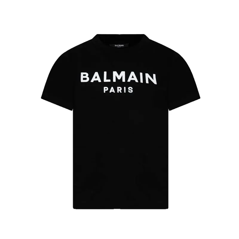 BALMAIN T SHIRT WOMEN SS TEE W/LOGO BT8Q71 930BC