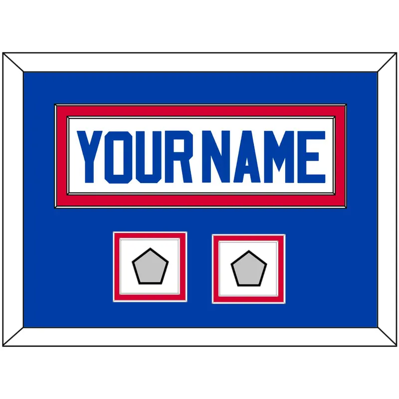Detroit Name & 2 Champions Patches - Home White (1983-1996) - Double Mat 3