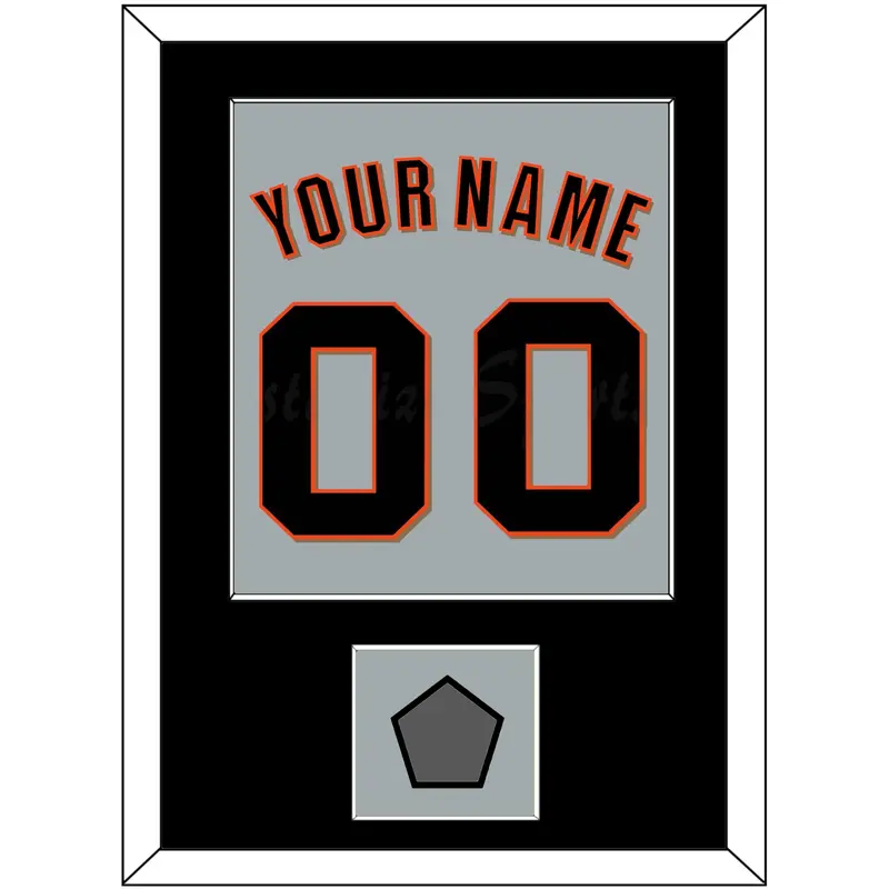 San Francisco Name, Number & World Series Jersey Patch - Road Gray (2010-2021) - Single Mat 3
