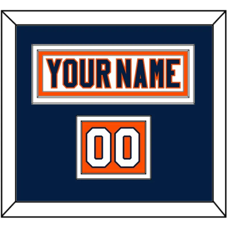New York Nameplate & Number (Shoulder) - Road White (2007-2010) - Double Mat 2