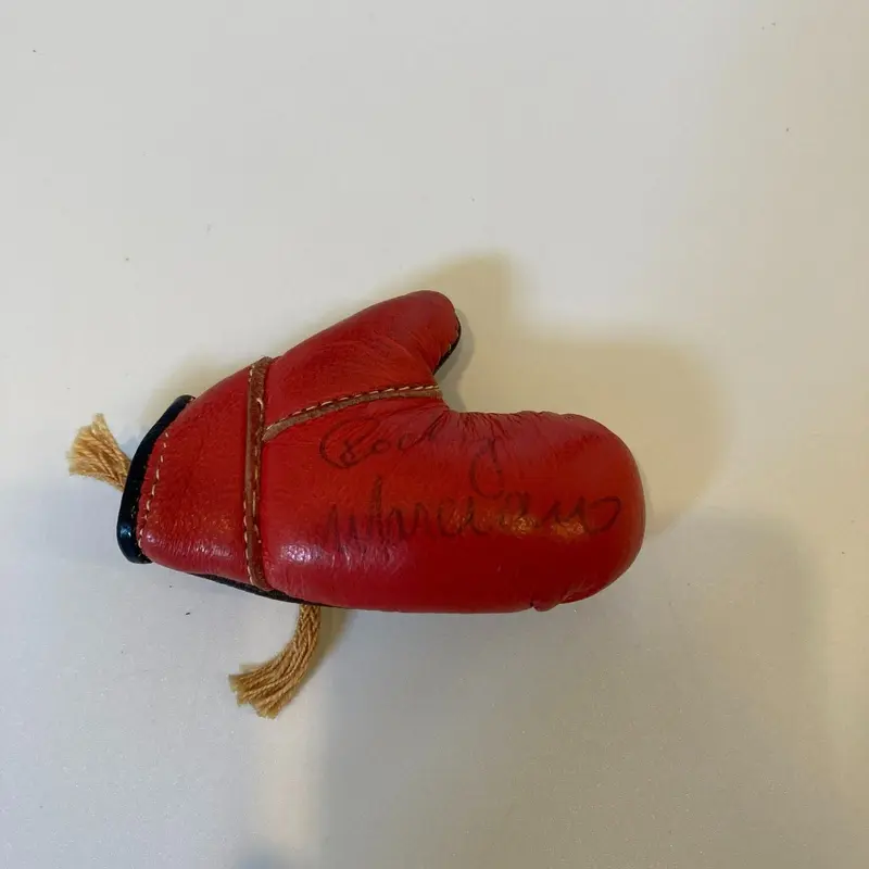 Rocky Marciano Signed Autographed Mini Boxing Glove Beckett COA
