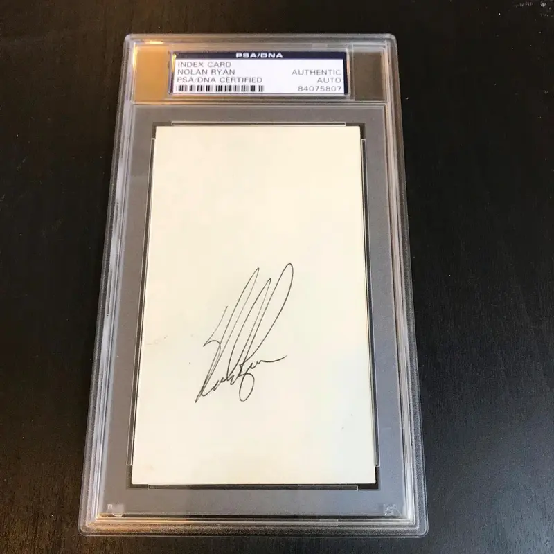 Vintage 1970 Nolan Ryan Signed Autographed Index Card PSA DNA COA