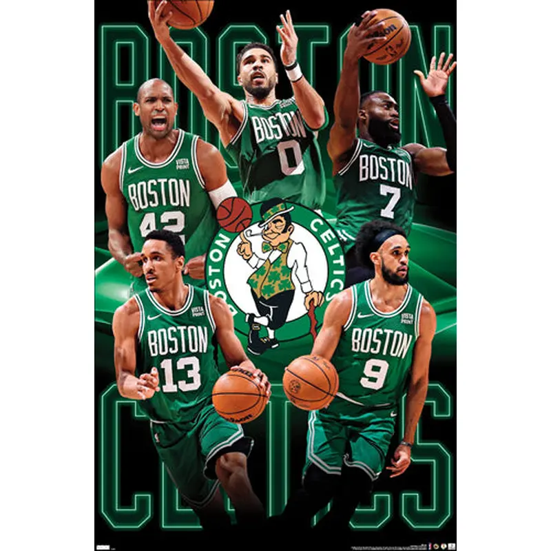 Boston Celtics "Five Stars" Poster (Tatum, Brown, Horford, Brogdon, White) - Costacos 2023