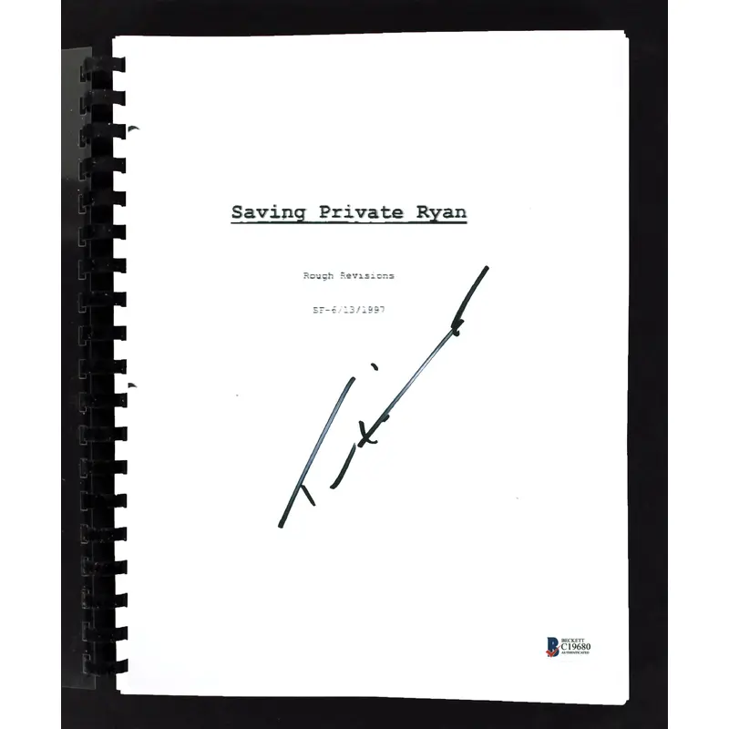 Tom Hanks Saving Private Ryan Authentic Signed Replica Movie Script BAS #C19680