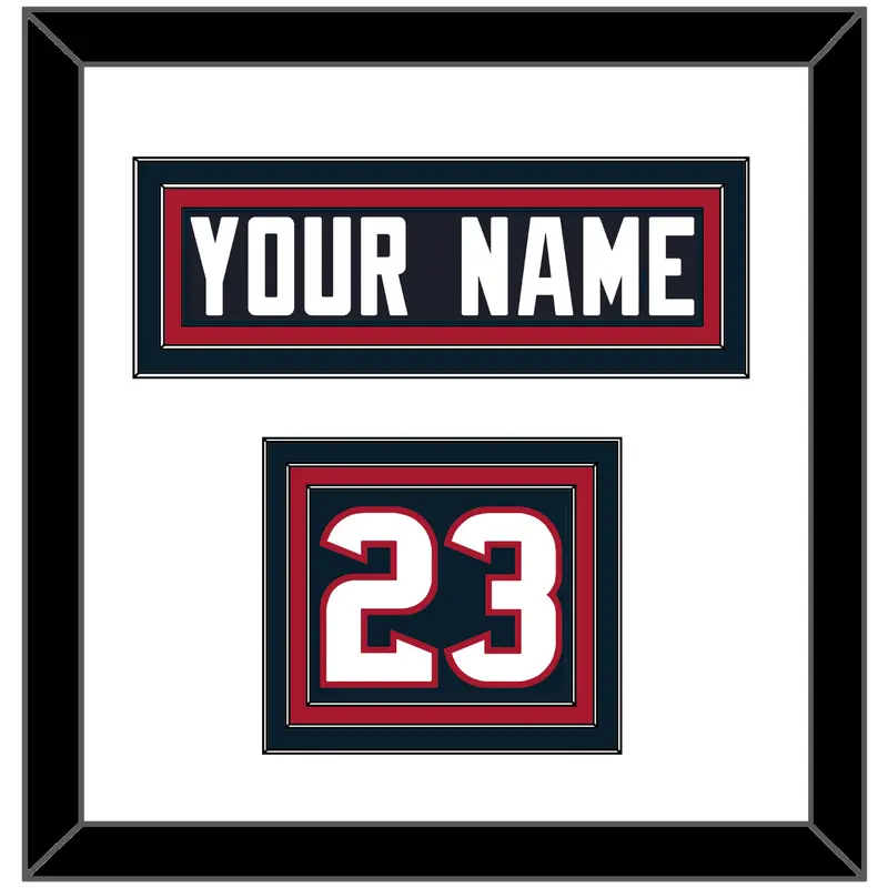 Houston Nameplate & Number (Shoulder) - Home Blue (2002-2023) - Triple Mat 1