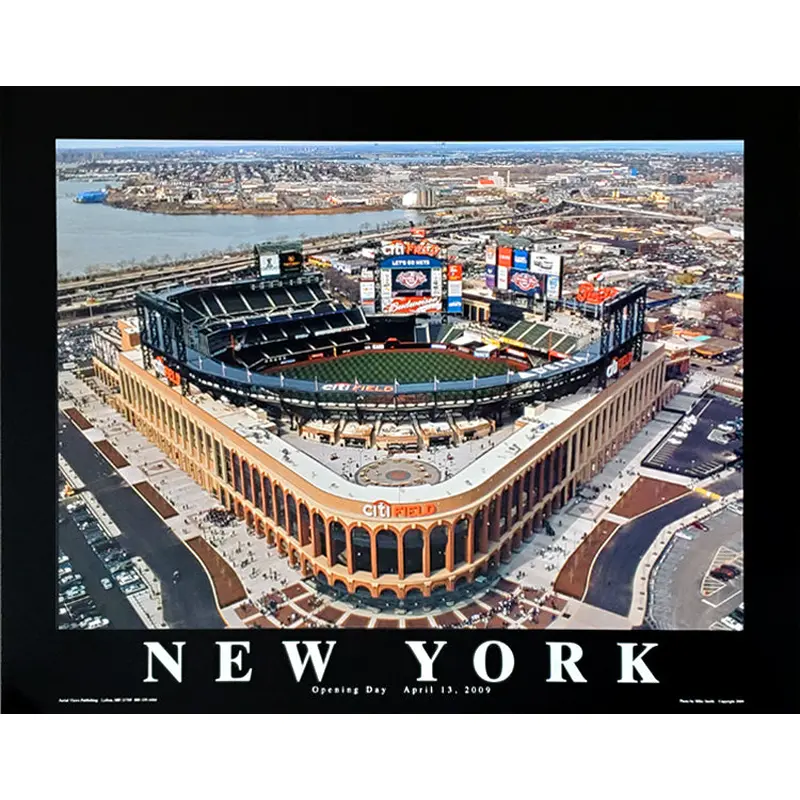 New York Mets Citi Field "From Above" Poster Print - Aerial Views 2009