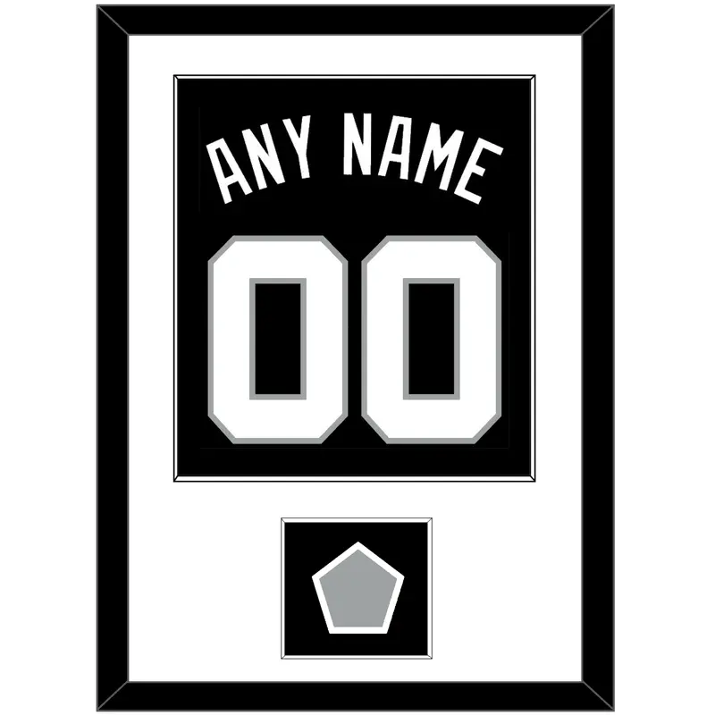 San Antonio Name & Numbers With Finals Patch - Road Black (1989-2002) - Single Mat 1