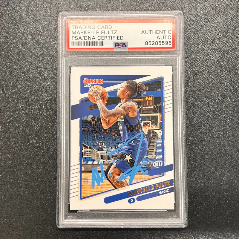 2021-22 Panini Basketball #151 MARKELLE FULTZ Signed Card AUTO PSA Slabbed Magic