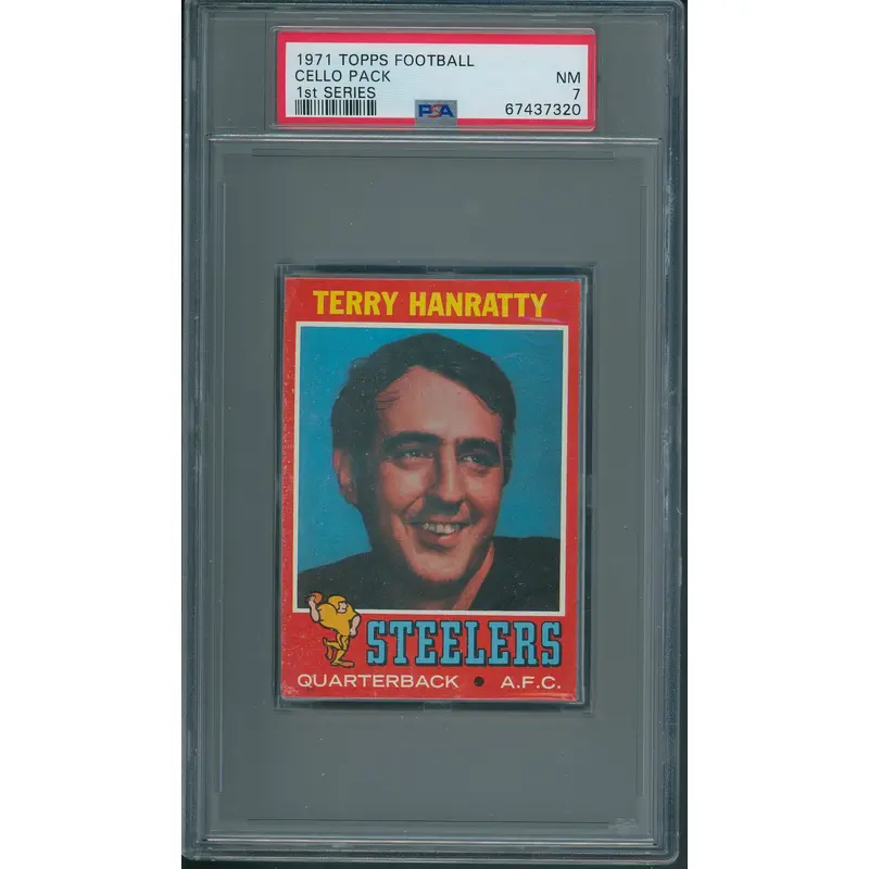 1971 Topps Football Unopened Series 1 Cello Pack PSA 7 *7320