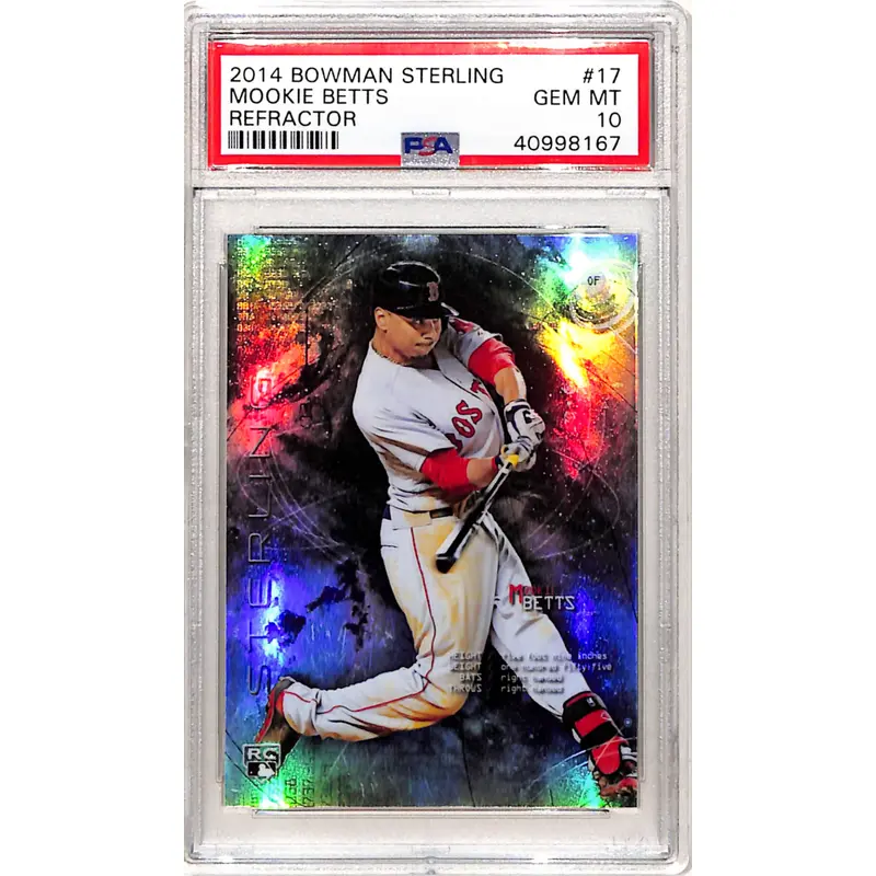 Mookie Betts 2014 Bowman Sterling Refractor Rookie #17 PSA 10 Gem Mint
