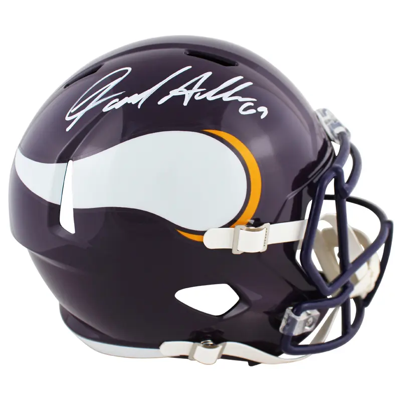 Vikings Jared Allen Authentic Signed 83-01 TB Full Size Speed Rep Helmet BAS Wit