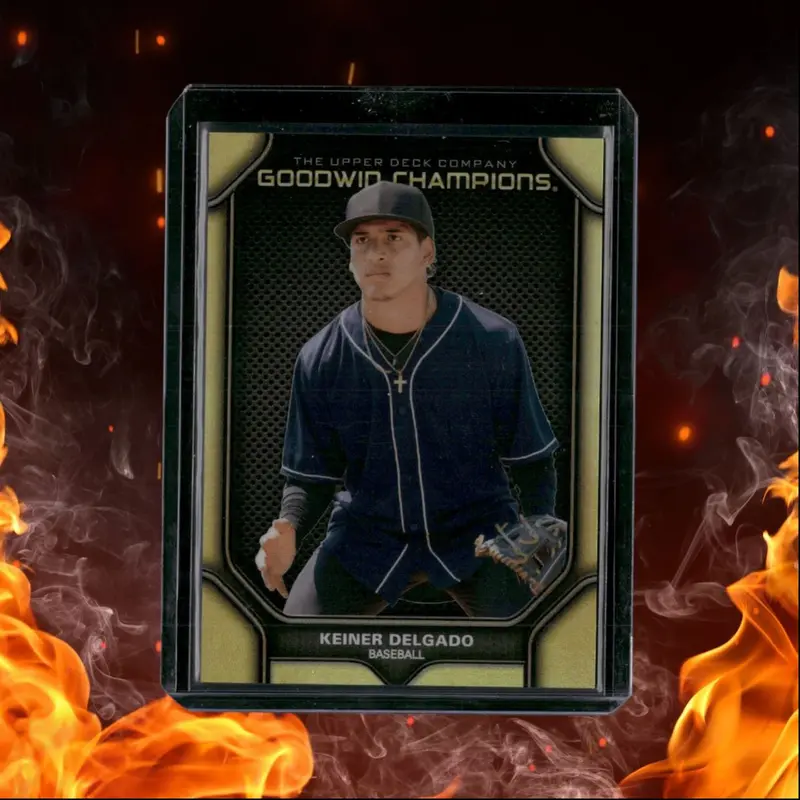 2024 Upper Deck Goodwin Champions Keiner Delgado Portraits Black and Gold 12/50