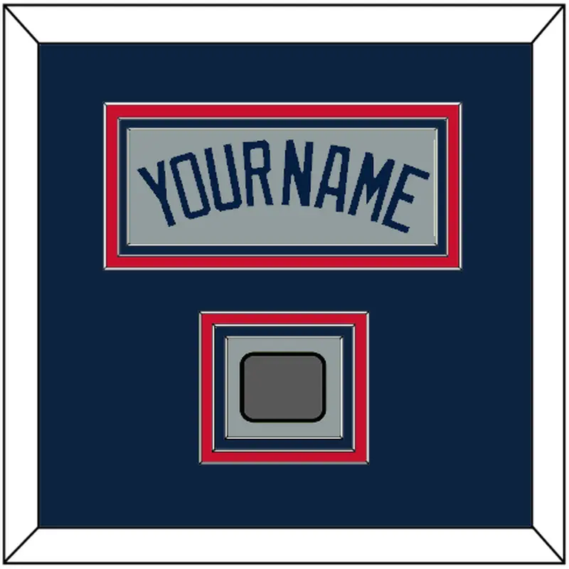 Boston Name & World Series Jersey Patch - Road Gray (2009-2013) - Triple Mat 3