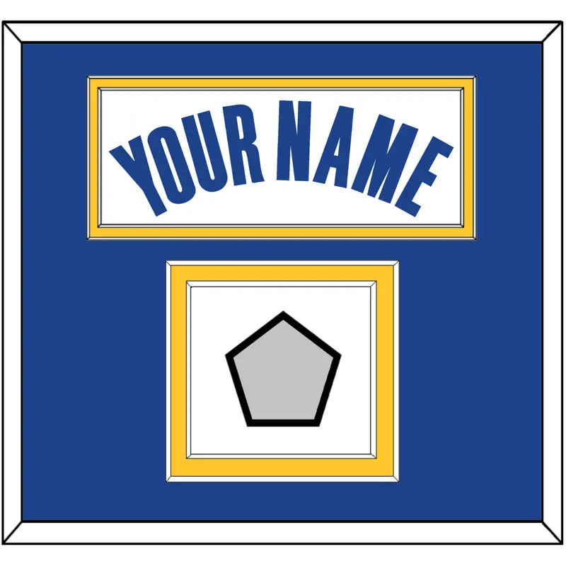 Golden State Name & Finals Patch - White Association - Double Mat 2