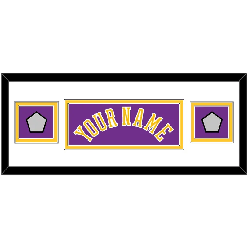Los Angeles Name & 2 Trophy Patches - Road Purple (1978-1997) - Double Mat 2