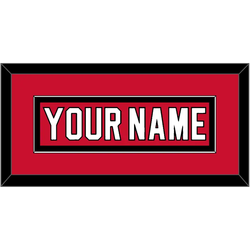 New Jersey Nameplate - Road Red (1992-2007) - Single Mat 2
