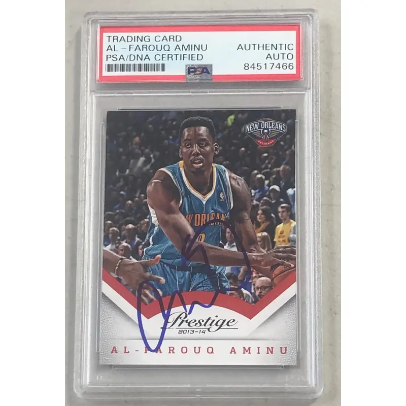 2013-14 Panini Prestige #133 Al-Farouq Aminu Signed Card AUTO PSA Slabbed Pelicans