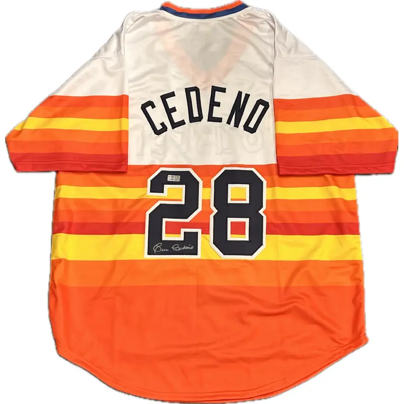 Cesar Cedeno signed Jersey TriStar Houston Astros Autographed