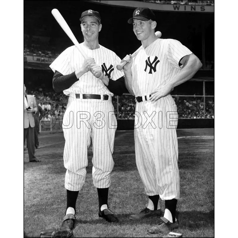 Mickey Mantle Joe Dimaggio 8X10 Photo - 1953 New York Yankees - 1855